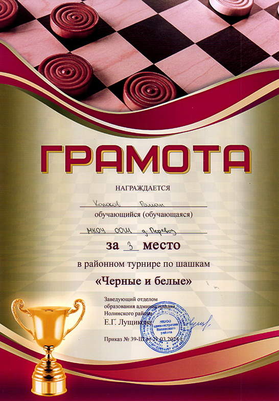 Копосов Роман - &quot;Чёрные и белые&quot;. Район. 3 место.